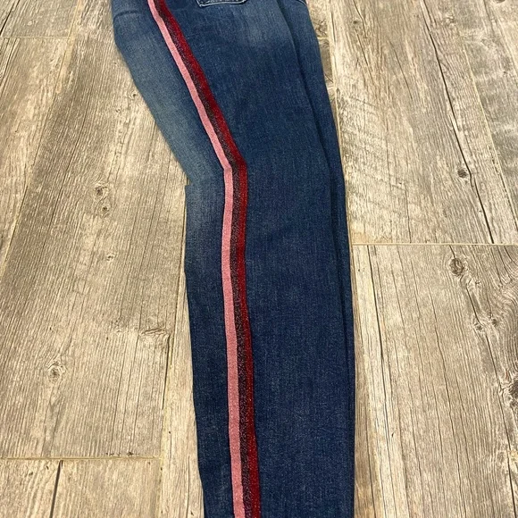 MOTHER The Looker - High Waisted - Here Kitty,Kitty Glitter Racer jeans (sz30) - Picture 13 of 15